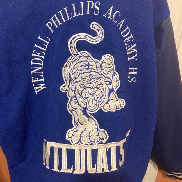 HP🎊 VTG American varsity letterman leather jacket - Picture 3 of 4